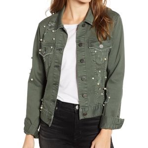 Final Price✨Nordstrom Dear John Alissa Pearl Denim Jacket